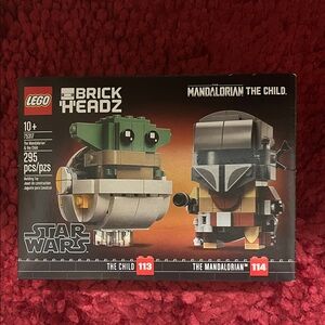 LEGO BrickHeadz Mandalorian & The Child Set - Green, Gray, Black